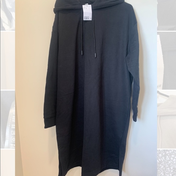 H&M hoodie midi black dress - Picture 4 of 5